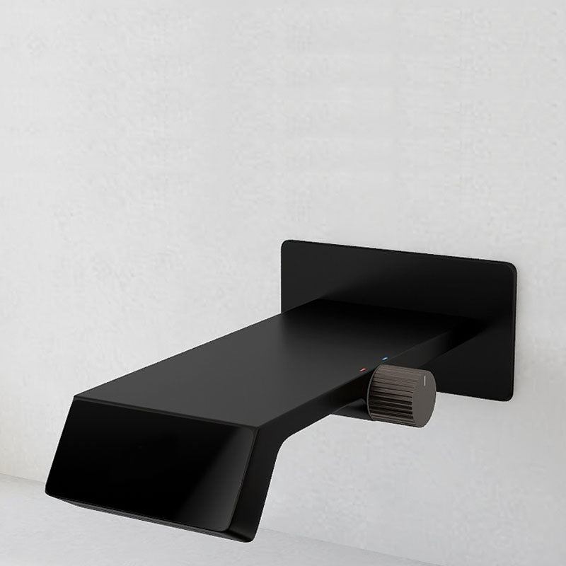 Modern Bathtub Faucet Wall-mounted Brass Rotary Handle Faucet