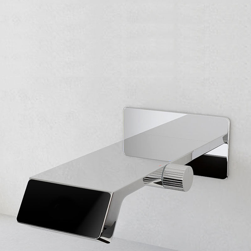 Modern Bathtub Faucet Wall-mounted Brass Rotary Handle Faucet