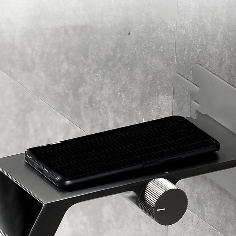 Modern Bathtub Faucet Wall-mounted Brass Rotary Handle Faucet