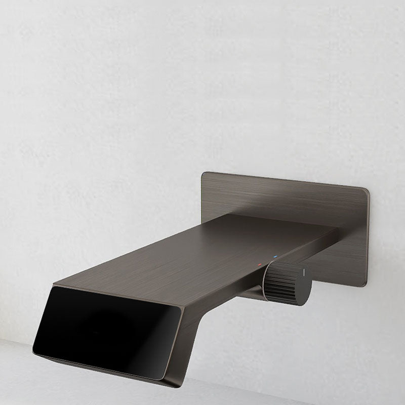 Modern Bathtub Faucet Wall-mounted Brass Rotary Handle Faucet