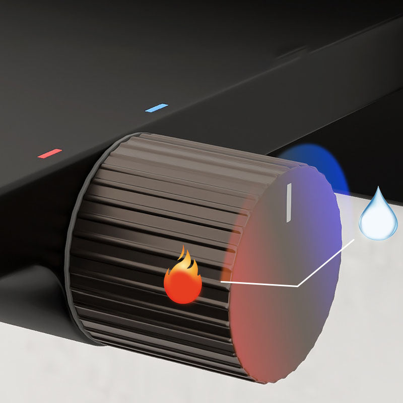 Modern Bathtub Faucet Wall-mounted Brass Rotary Handle Faucet