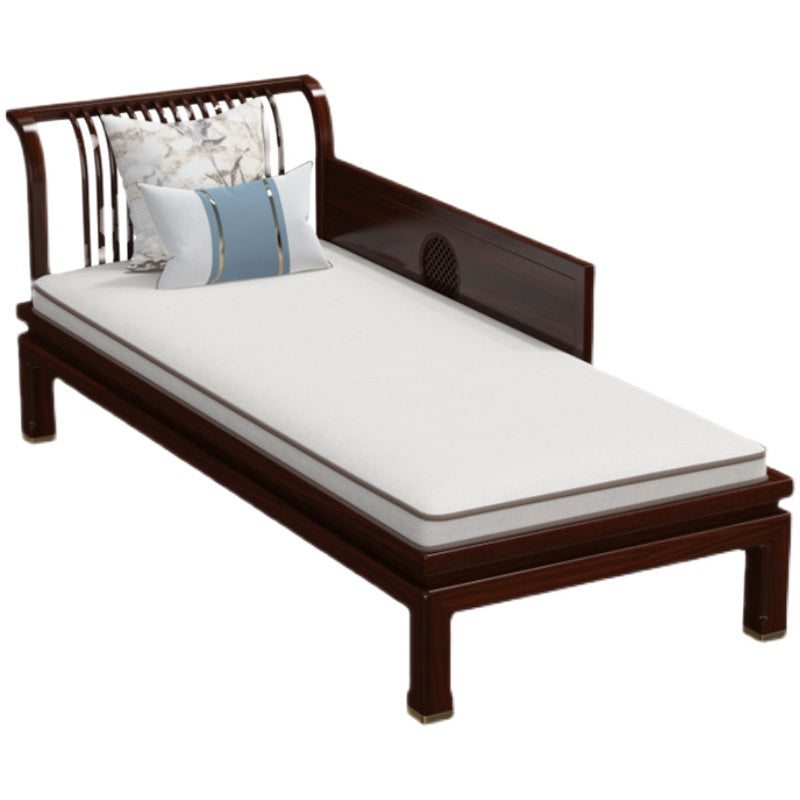 Living Room White Chaise Square Arms Modern Chaise Lounge with Wooden Base