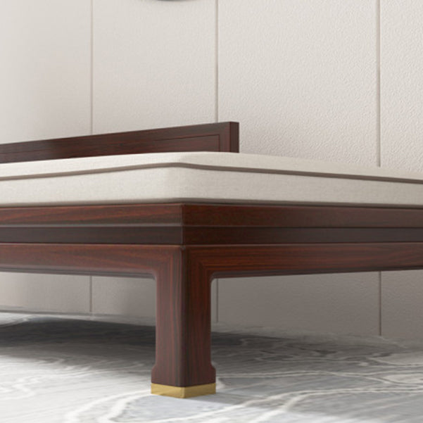 Living Room White Chaise Square Arms Modern Chaise Lounge with Wooden Base