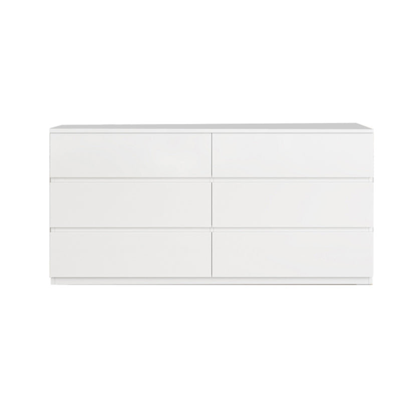 Contemporary Dresser Wooden Storage Chest Dresser with 6 Drawers