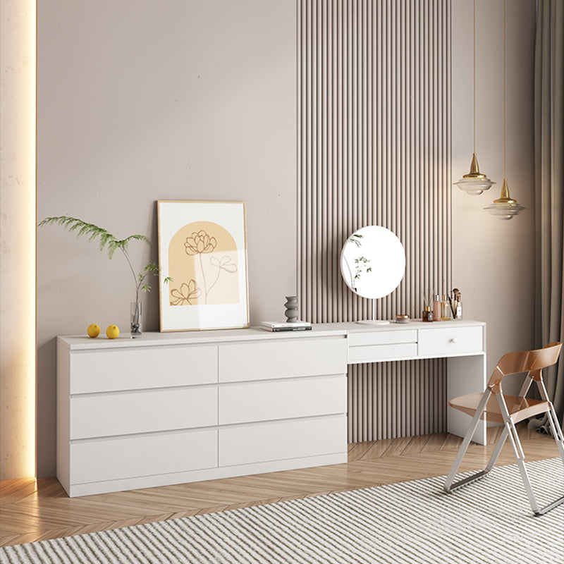 Contemporary Dresser Wooden Storage Chest Dresser with 6 Drawers