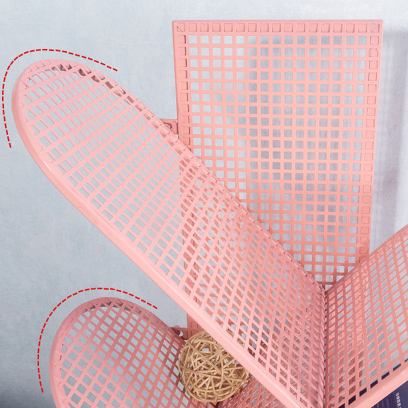 Scandinavian Metal Bookshelf Standard Closed Back Bookcase with Shelves