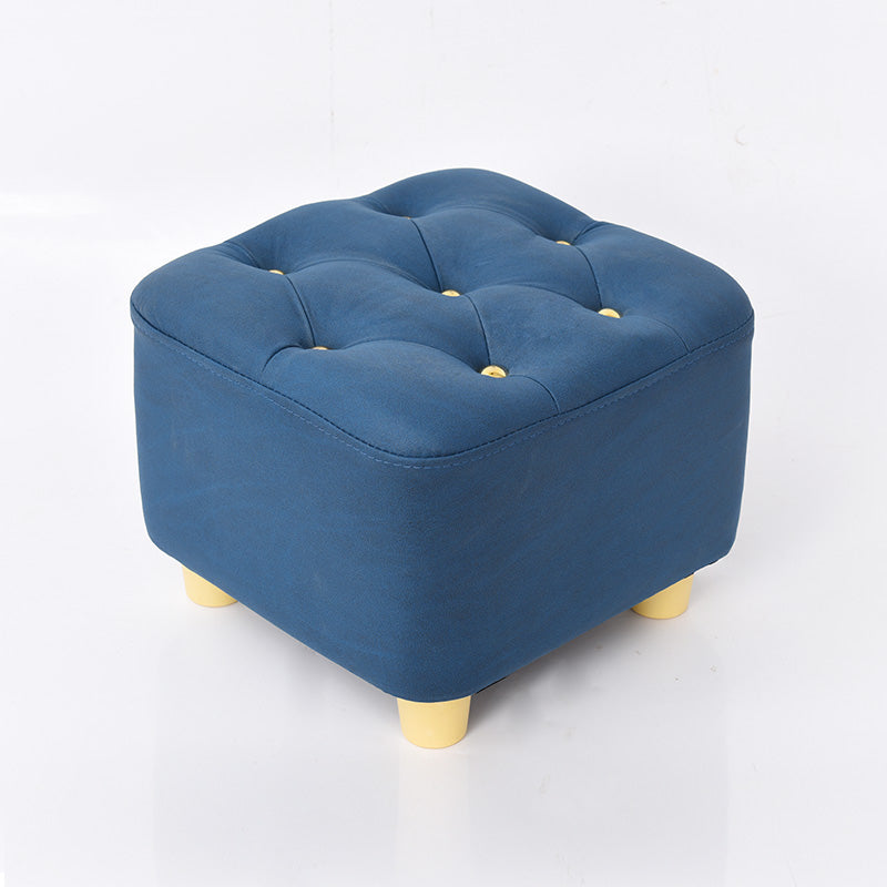 Solid Color Leather Standard Stool Modern Style Simple Household Square Stool