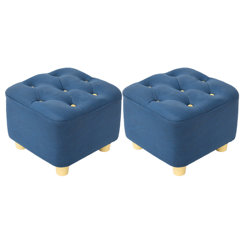 Solid Color Leather Standard Stool Modern Style Simple Household Square Stool