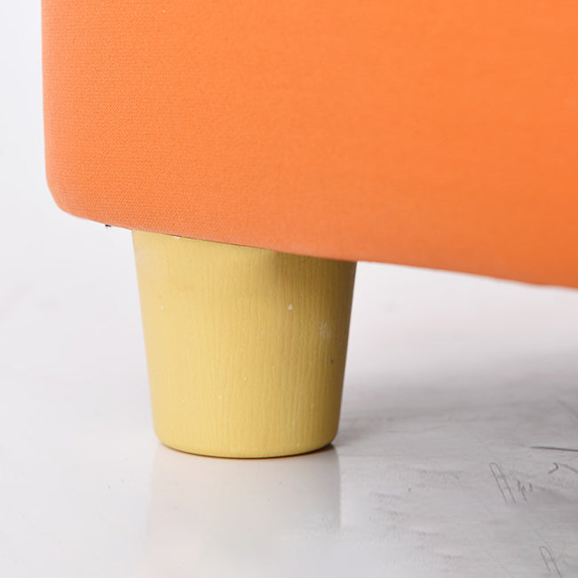 Solid Color Leather Standard Stool Modern Style Simple Household Square Stool