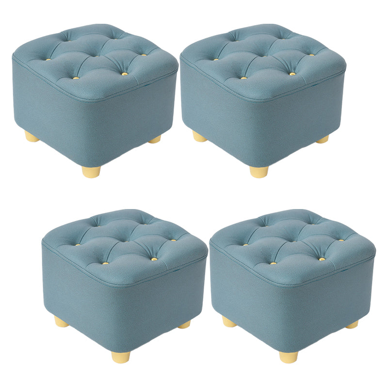 Solid Color Leather Standard Stool Modern Style Simple Household Square Stool