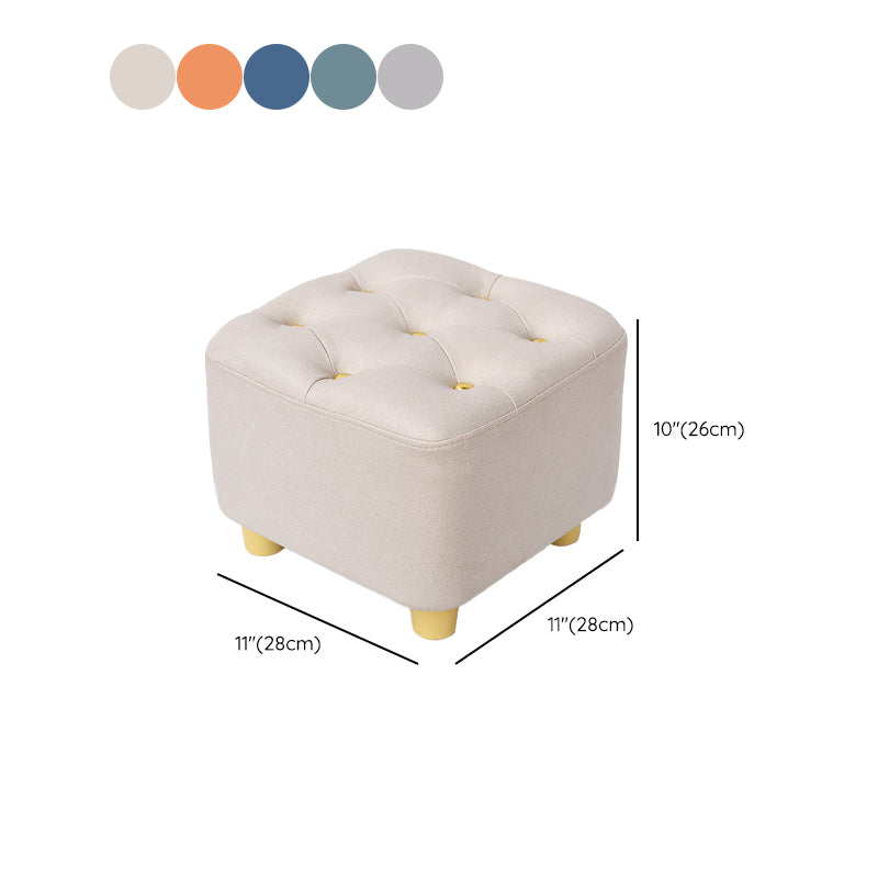 Solid Color Leather Standard Stool Modern Style Simple Household Square Stool
