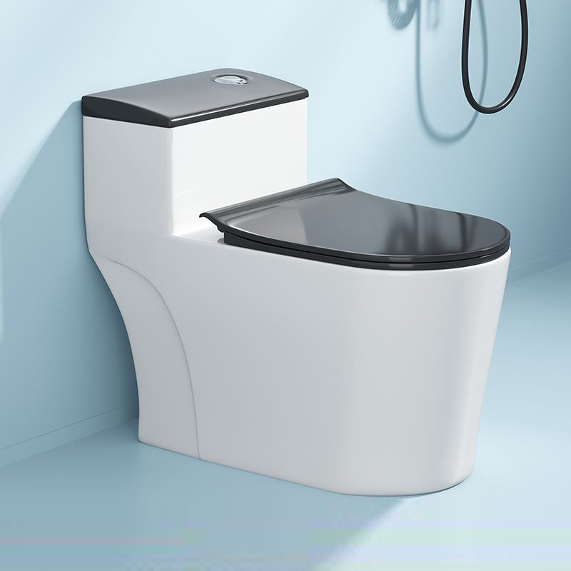 Contemporary Ceramic Toilet Bowl Floor Mounted Urine Toilet with Seat for Washroom