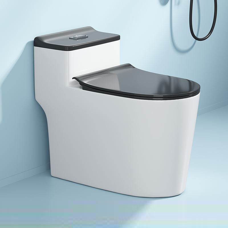Contemporary Ceramic Toilet Bowl Floor Mounted Urine Toilet with Seat for Washroom