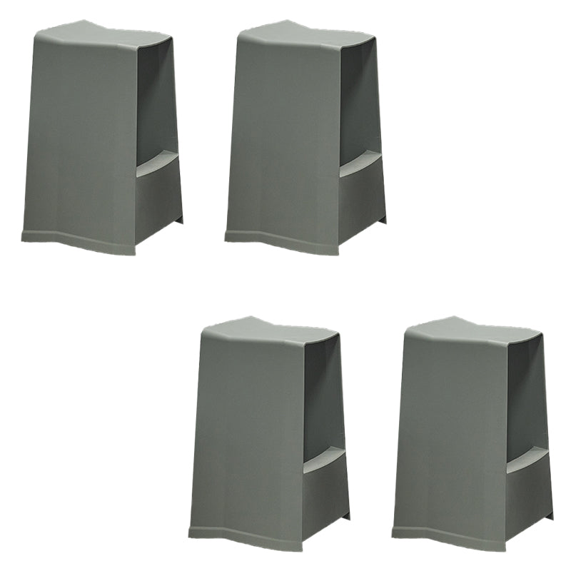 Plastic Bar Stool Modern Style Backless Bar Stools for Living Room