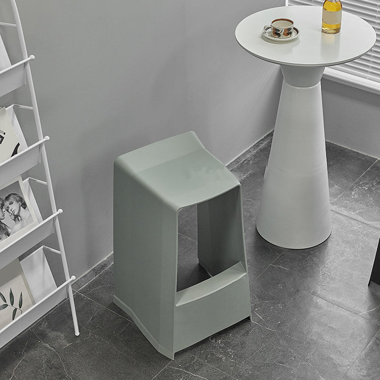 Plastic Bar Stool Modern Style Backless Bar Stools for Living Room