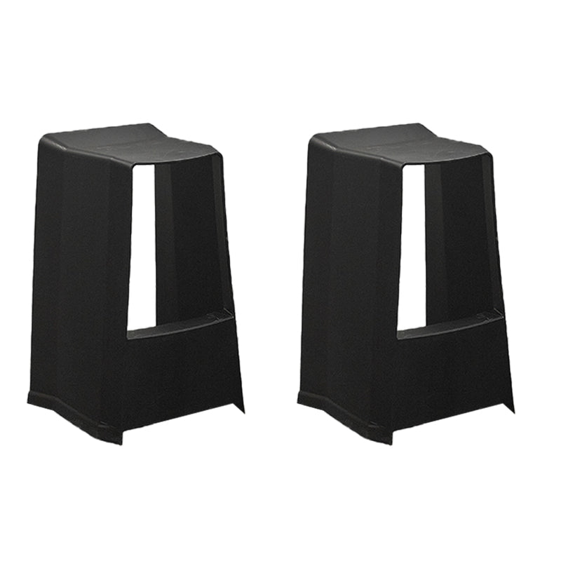 Plastic Bar Stool Modern Style Backless Bar Stools for Living Room
