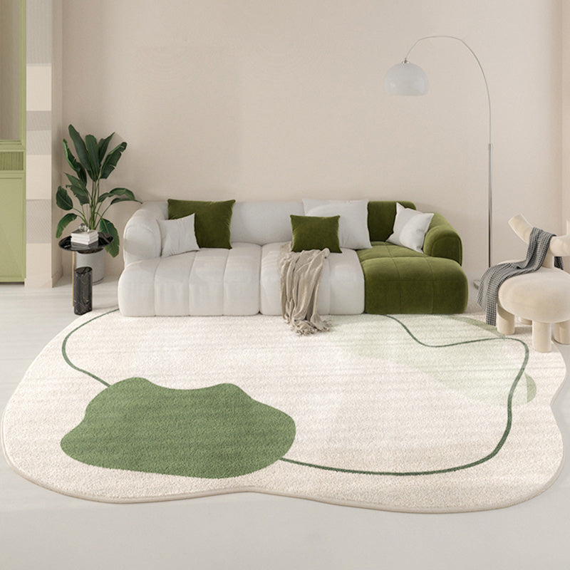 Novelty Contrast Color Area Rug Modern Carpet Non-Slip Backing Wool Indoor Rug