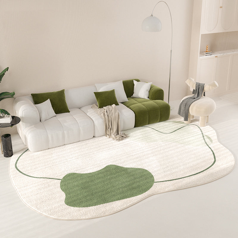Novelty Contrast Color Area Rug Modern Carpet Non-Slip Backing Wool Indoor Rug