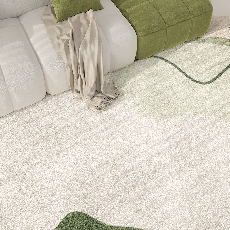 Novelty Contrast Color Area Rug Modern Carpet Non-Slip Backing Wool Indoor Rug