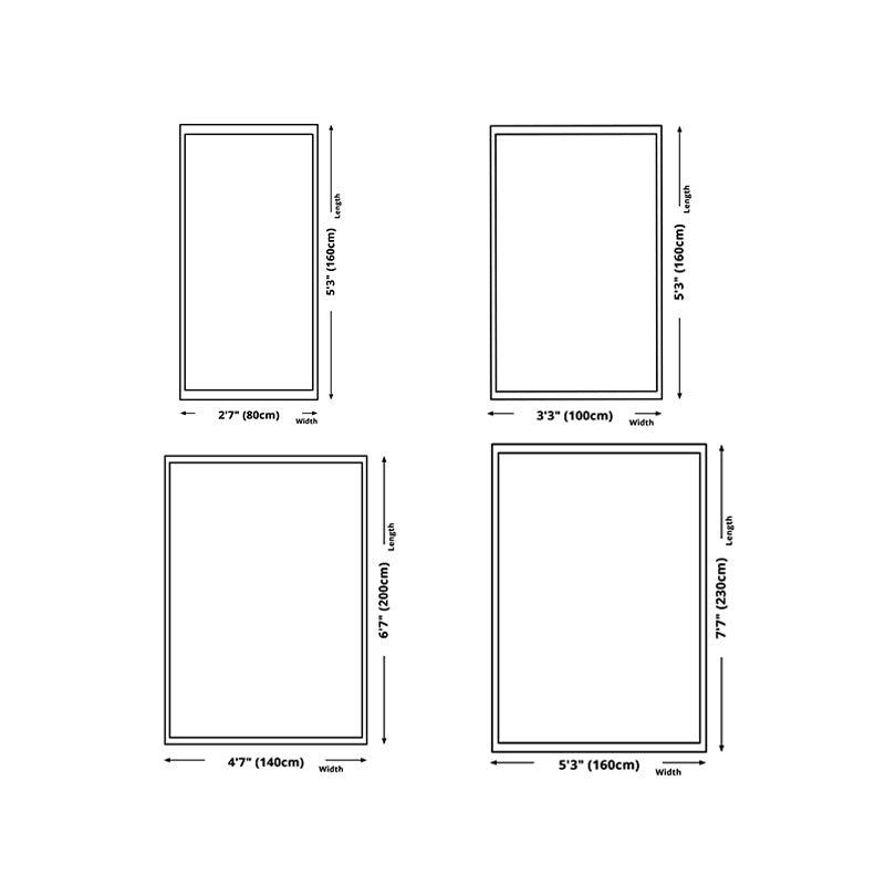 Novelty Contrast Color Area Rug Modern Carpet Non-Slip Backing Wool Indoor Rug