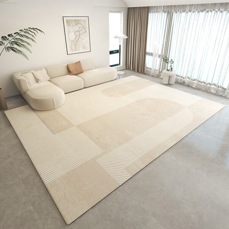 Contemporary Area Rug Contrast Striped Rectangle Indoor Rug Adults Stain Resistant Carpet