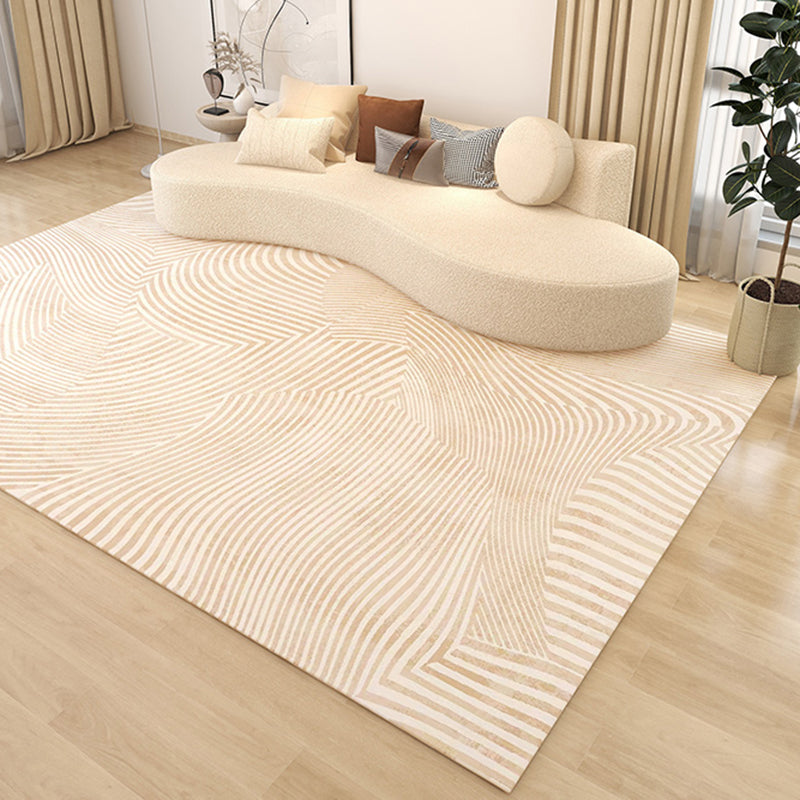Contemporary Area Rug Contrast Striped Rectangle Indoor Rug Adults Stain Resistant Carpet