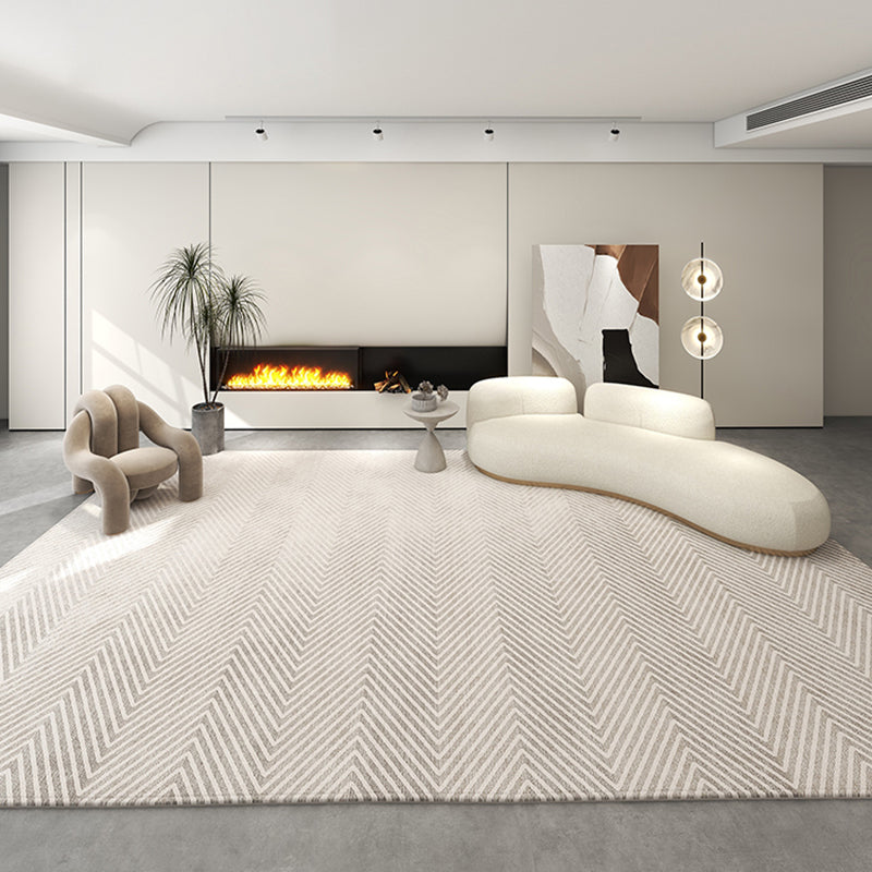Contemporary Area Rug Contrast Striped Rectangle Indoor Rug Adults Stain Resistant Carpet