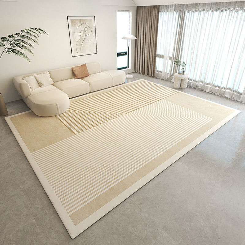 Contemporary Area Rug Contrast Striped Rectangle Indoor Rug Adults Stain Resistant Carpet