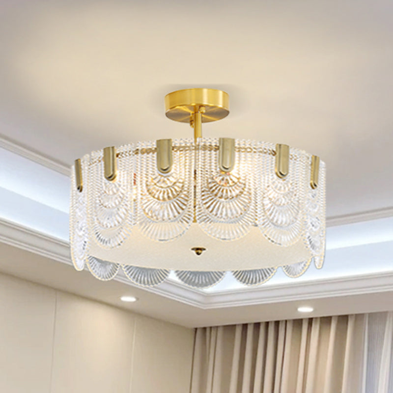 Modern Ceiling Light Glass Flush Mount Ceiling Light Fixture for Bedroom
