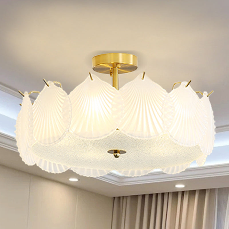 Modern Ceiling Light Glass Flush Mount Ceiling Light Fixture for Bedroom
