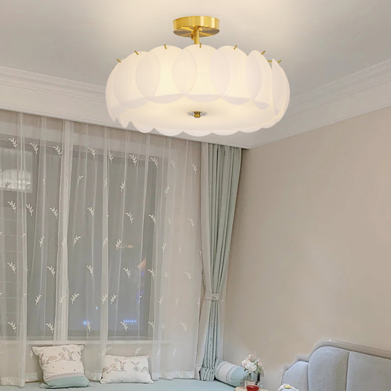 Modern Ceiling Light Glass Flush Mount Ceiling Light Fixture for Bedroom