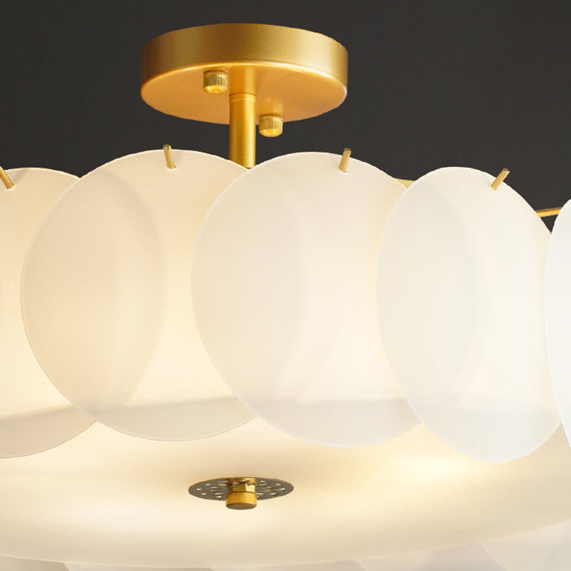 Modern Ceiling Light Glass Flush Mount Ceiling Light Fixture for Bedroom