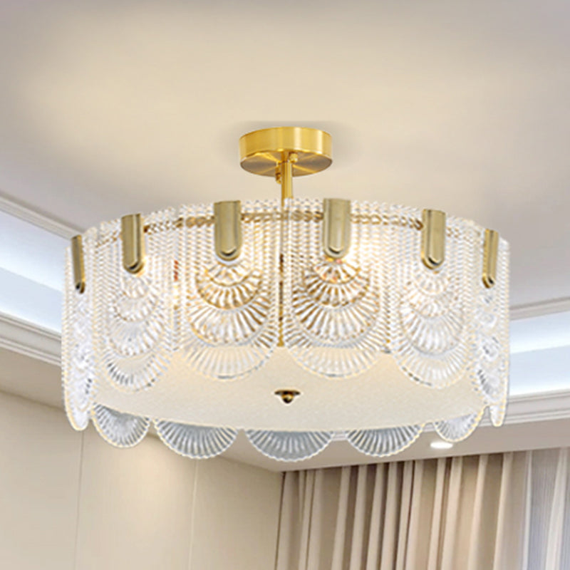 Modern Ceiling Light Glass Flush Mount Ceiling Light Fixture for Bedroom