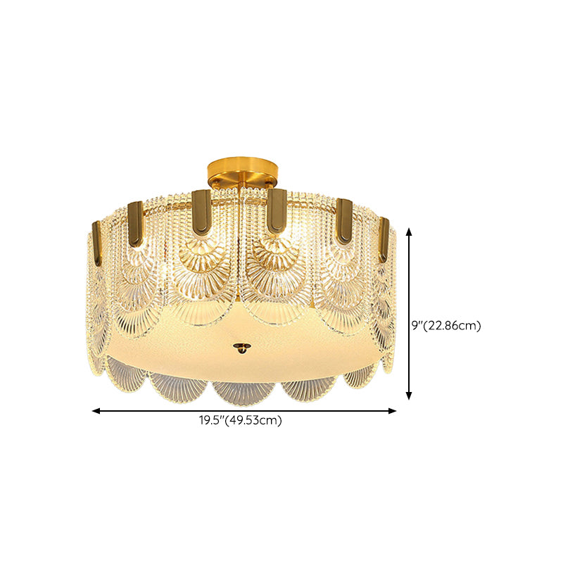 Modern Ceiling Light Glass Flush Mount Ceiling Light Fixture for Bedroom