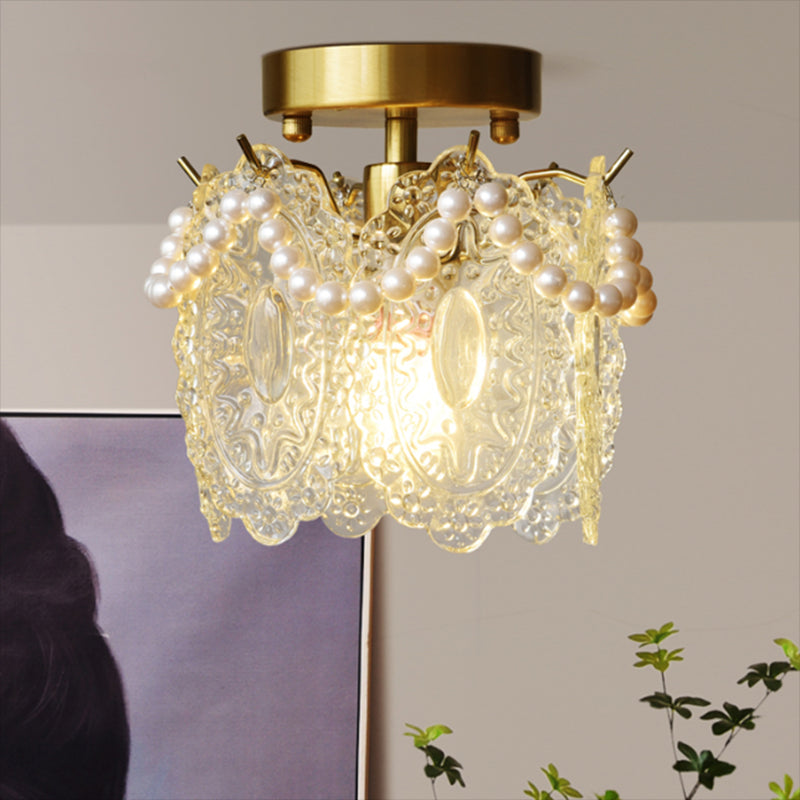Modern Ceiling Light Creative Glass Flush Mount Ceiling Light Fixture for Bedroom