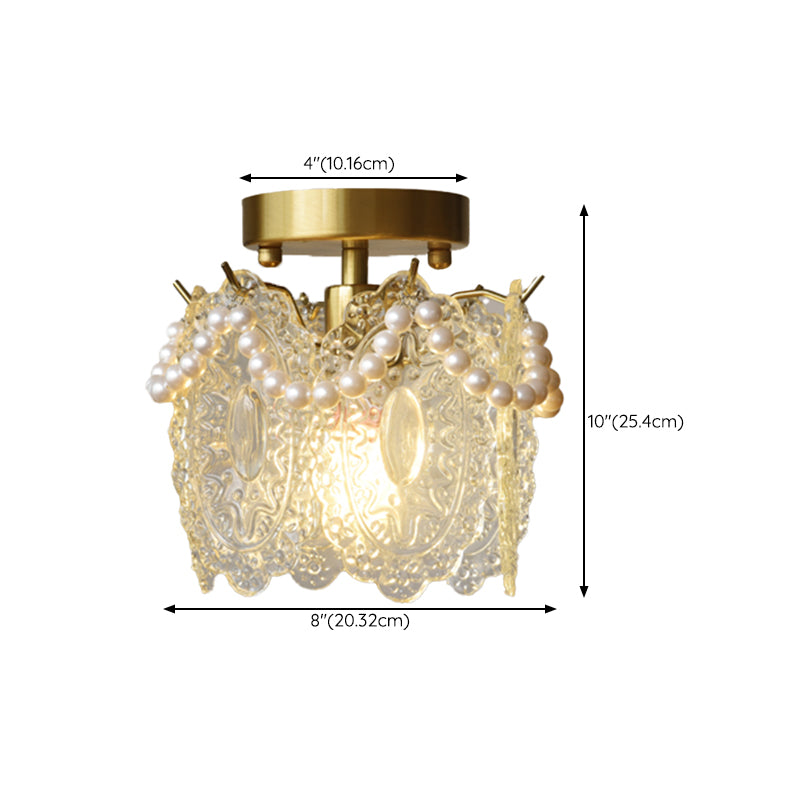 Modern Ceiling Light Creative Glass Flush Mount Ceiling Light Fixture for Bedroom
