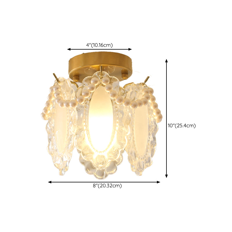 Modern Ceiling Light Creative Glass Flush Mount Ceiling Light Fixture for Bedroom