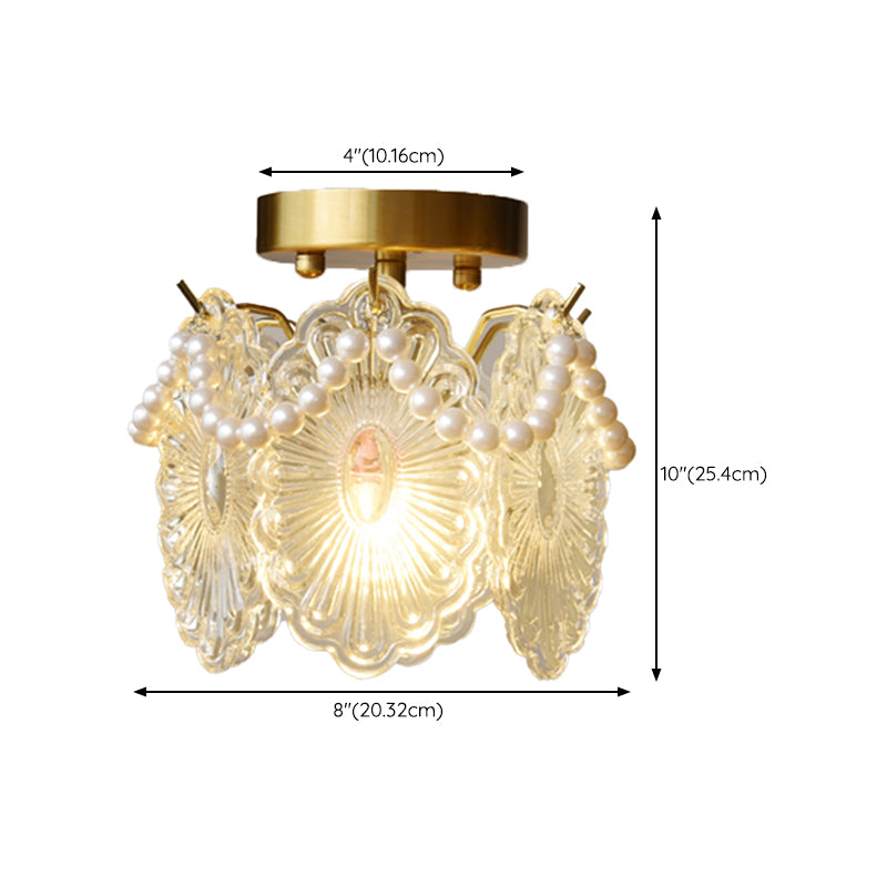 Modern Ceiling Light Creative Glass Flush Mount Ceiling Light Fixture for Bedroom