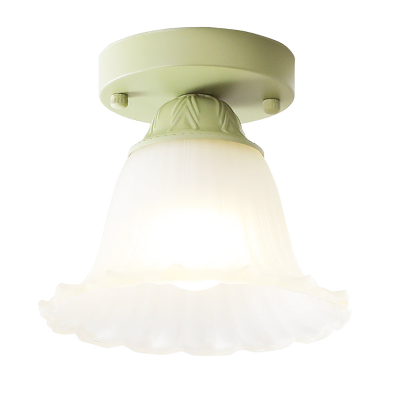 Nordic 1 Light Ceiling Light Glass Flush Mount Ceiling Light Fixture for Bedroom