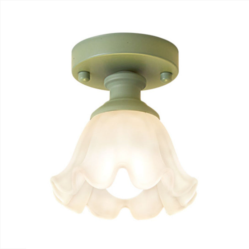 Nordic 1 Light Ceiling Light Glass Flush Mount Ceiling Light Fixture for Bedroom