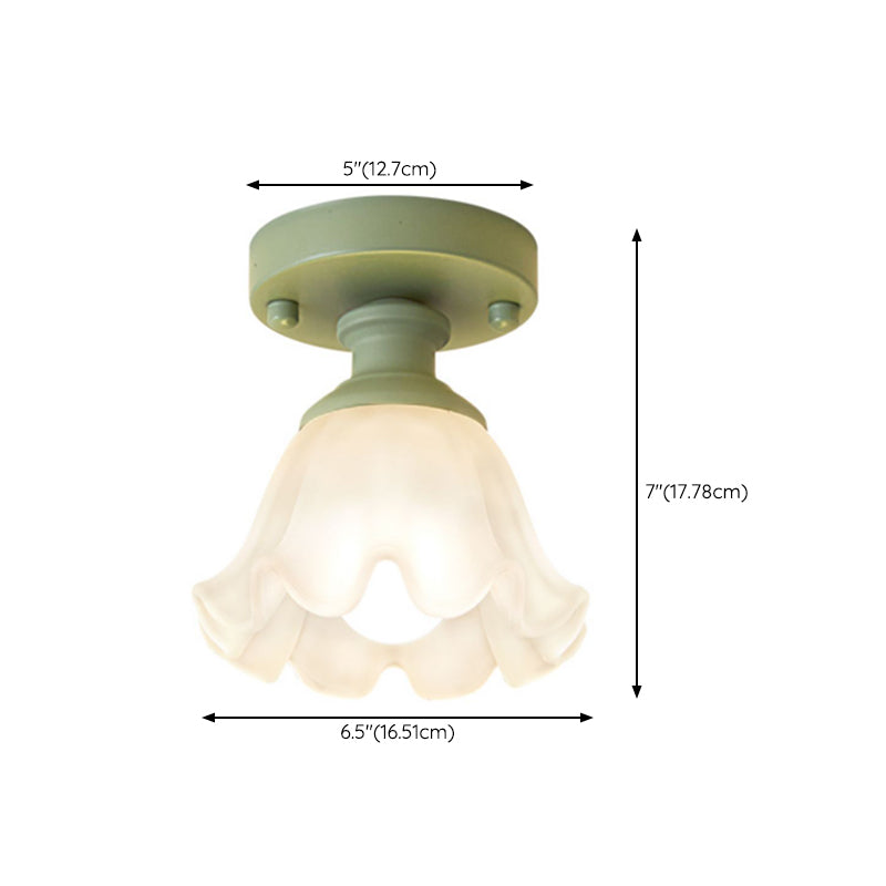 Nordic 1 Light Ceiling Light Glass Flush Mount Ceiling Light Fixture for Bedroom