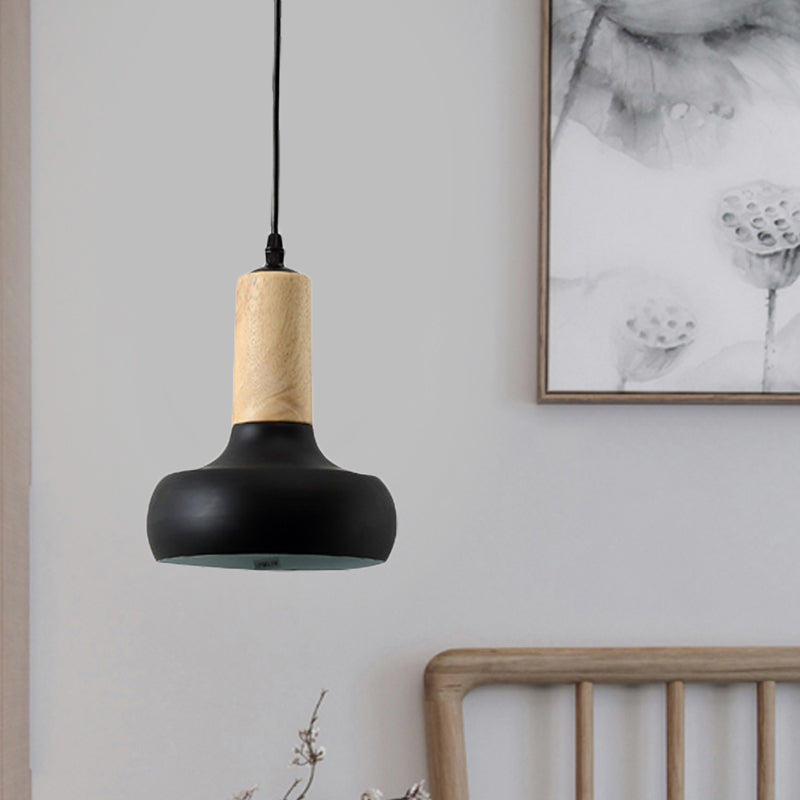 Suspension en forme d'urne en fer PENSANT NORDIC STYLE 1 FINIE NOIR LEIL