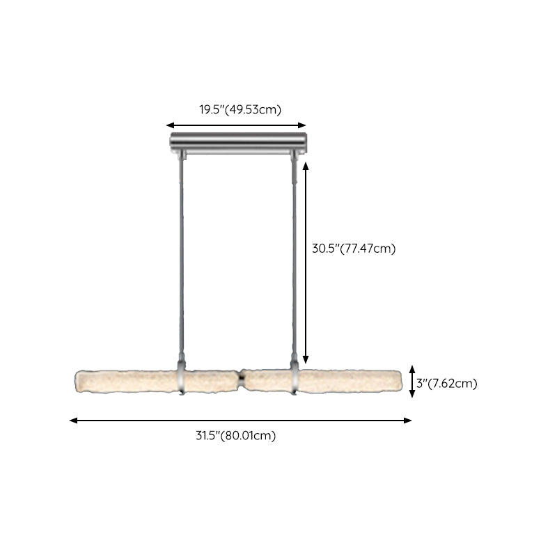 Modern LED Kitchen Island Lighting Ideas Clear Glass Ceiling Pendant Light