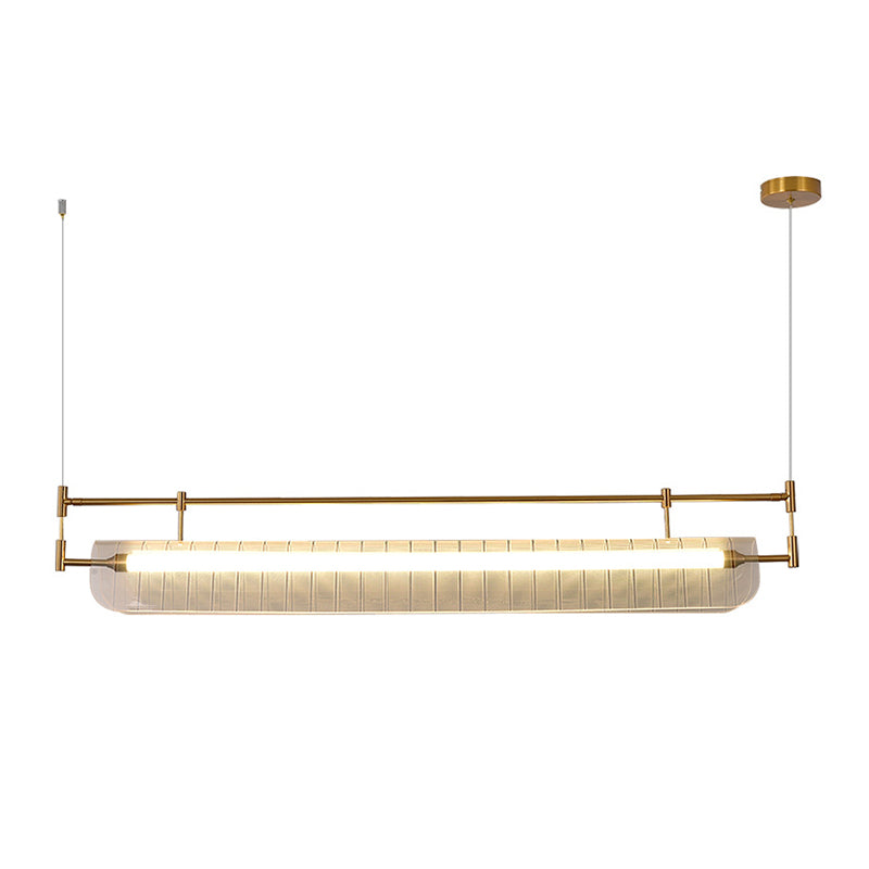 Acrylic Shade Ceiling Pendant Light Modern Linear Shape Island Lighting Ideas for Kitchen