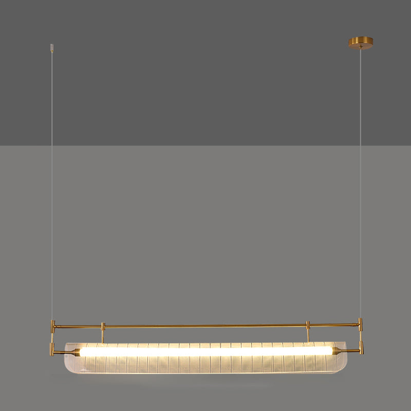 Acrylic Shade Ceiling Pendant Light Modern Linear Shape Island Lighting Ideas for Kitchen