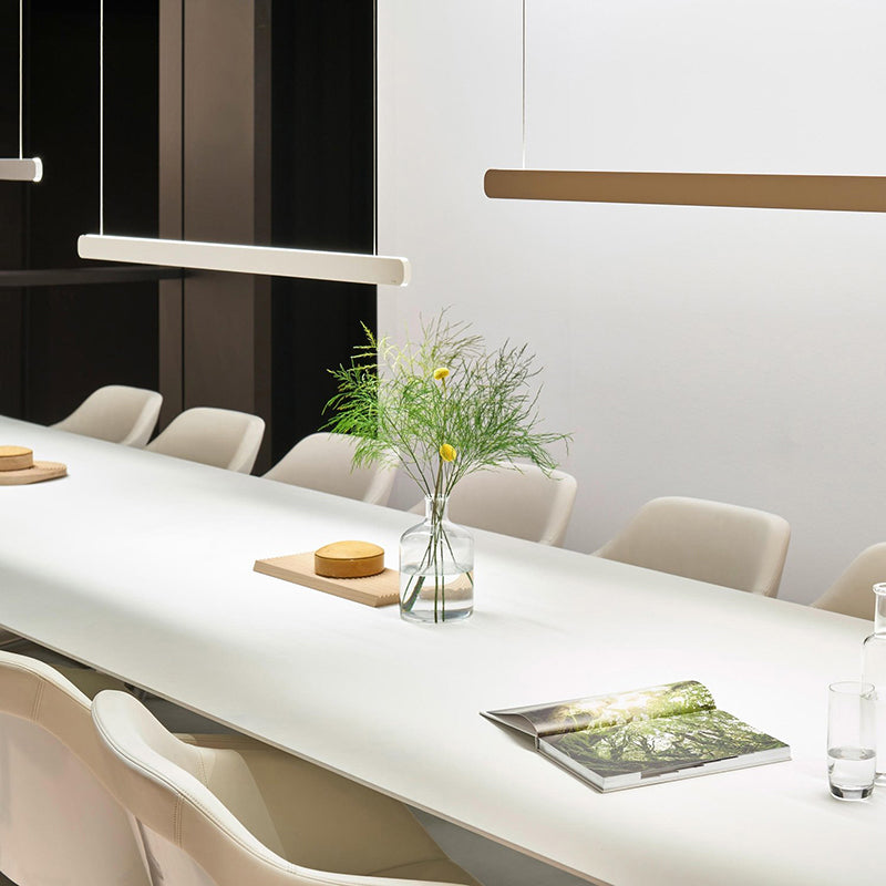 Metal Ceiling Pendant Light Modern Linear Shape Island Lighting Ideas for Kitchen