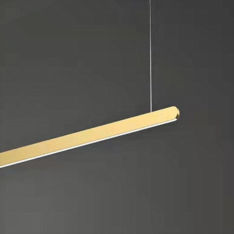 Metal Ceiling Pendant Light Modern Linear Shape Island Lighting Ideas for Kitchen