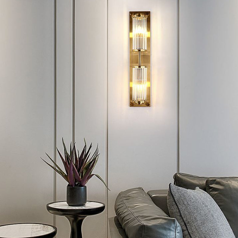 Metal and Crystal Wall Mounted Fixture Post Modern 1 / 2 - Light Wall Sconce