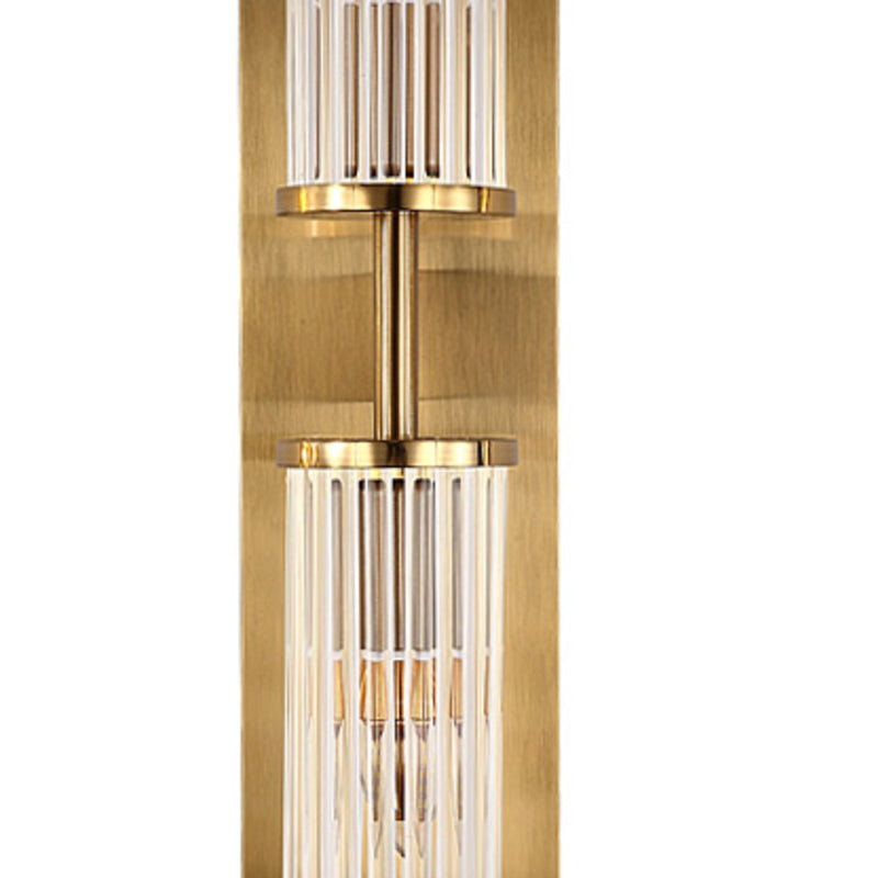 Metal and Crystal Wall Mounted Fixture Post Modern 1 / 2 - Light Wall Sconce