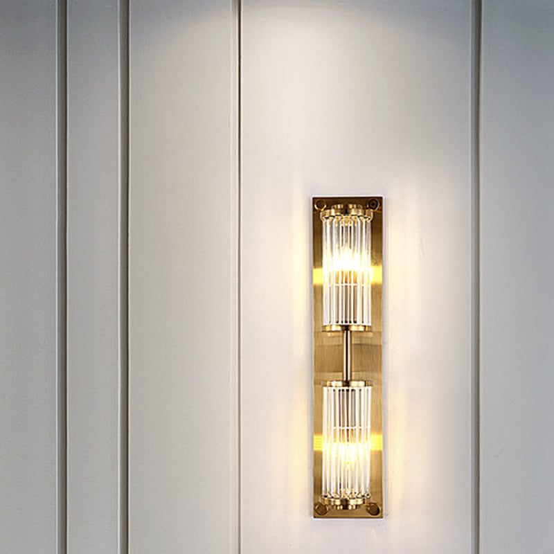 Metal and Crystal Wall Mounted Fixture Post Modern 1 / 2 - Light Wall Sconce